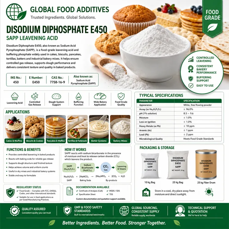 Disodium Diphosphate food additive food additive ingredient illustration