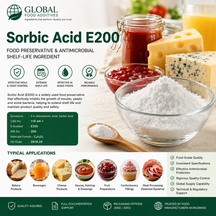 Sorbic Acid food additive food additive ingredient illustration